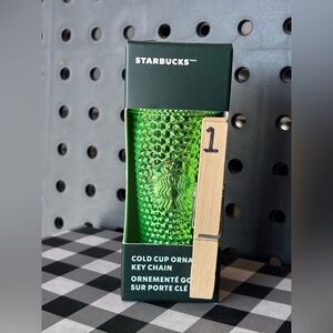 Starbucks Green and Gold Key Chain